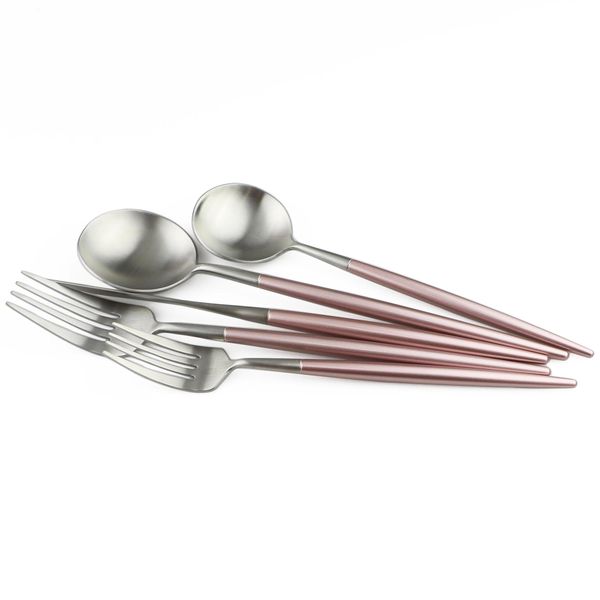 jankng pink gold dinnerware set 304 stainless steel western cutlery set kitchen food tableware fork knife scoop silverware set
jankng pink gold dinnerware set 304 stainless steel western cutlery set kitchen food tableware fork knife scoop silverware set