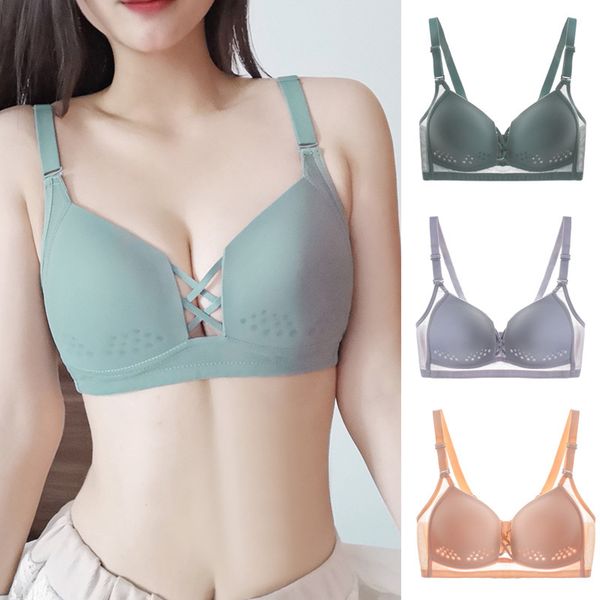 breathable hollow underwear enhancer gather cup comfort bras for women lingerie solid color seamless adjusted brassiere, Red;black
breathable hollow underwear enhancer gather cup comfort bras for women lingerie solid color seamless adjusted brassiere, Red;black