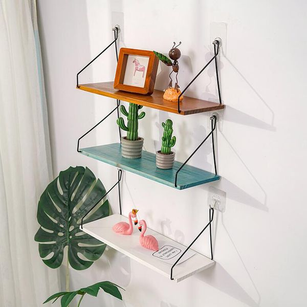 wall mounted floating shelves rustic metal storage shelves display racks home decor - blue/ white
wall mounted floating shelves rustic metal storage shelves display racks home decor - blue/ white
