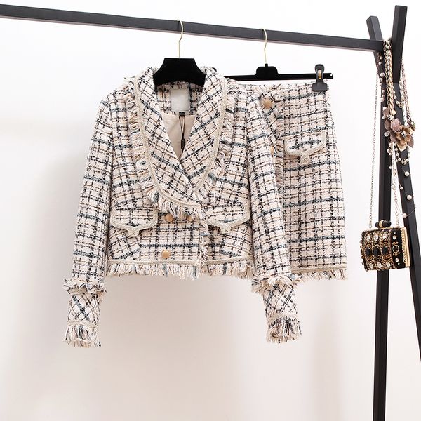 autumn winter fashion ladies sets vintage tassel long sleeve short jackets + slim a-line short skirts women suits skirt and top, White
autumn winter fashion ladies sets vintage tassel long sleeve short jackets + slim a-line short skirts women suits skirt and top, White