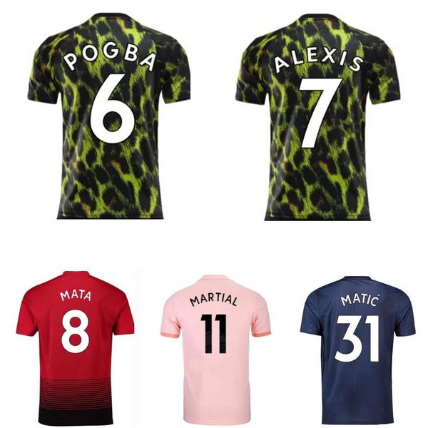 Thailand EA SPORTS Manchester soccer jersey LUKAKU RASHFORD MARTIAL POGBA FRED LINGARD football kids kit jerseys 18 19 man woman shirt