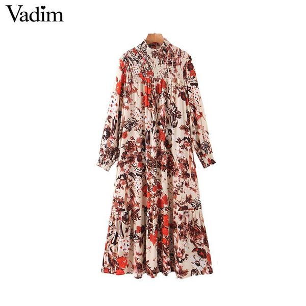 vadim women stylish floral pattern midi dress long sleeve straight style pleated female casual fashion dresses vestidos qd238, Black;pink
vadim women stylish floral pattern midi dress long sleeve straight style pleated female casual fashion dresses vestidos qd238, Black;pink