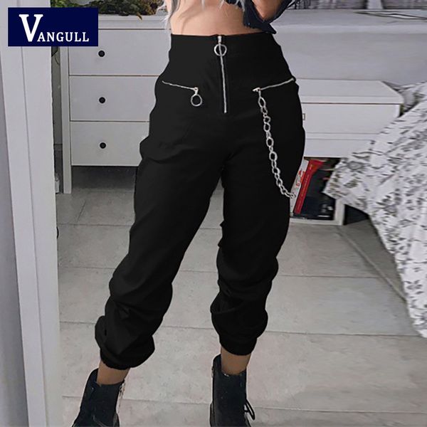 vangull harajuku zipper streetwear women casual harem pants with chain new solid black pant cool fashion hip hop long trousers, Black;white
vangull harajuku zipper streetwear women casual harem pants with chain new solid black pant cool fashion hip hop long trousers, Black;white