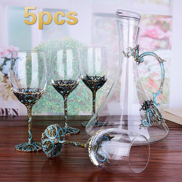 enamel metal red wine glass decanter set crystal goblet wine cup creative lettering set gourd bottles
enamel metal red wine glass decanter set crystal goblet wine cup creative lettering set gourd bottles