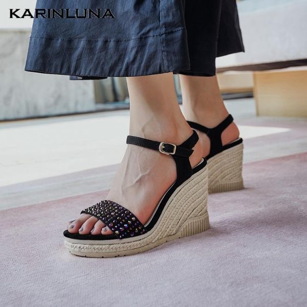 karin 2020 design kid suede women sandals wedges platform crystal pumps summer casual woman pumps, Black
karin 2020 design kid suede women sandals wedges platform crystal pumps summer casual woman pumps, Black