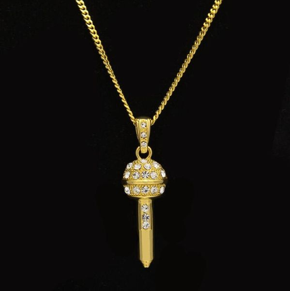 hip hop fine microphone pendant necklace for men western animal luxury necklace stainless steel cuban chains, Golden
hip hop fine microphone pendant necklace for men western animal luxury necklace stainless steel cuban chains, Golden
