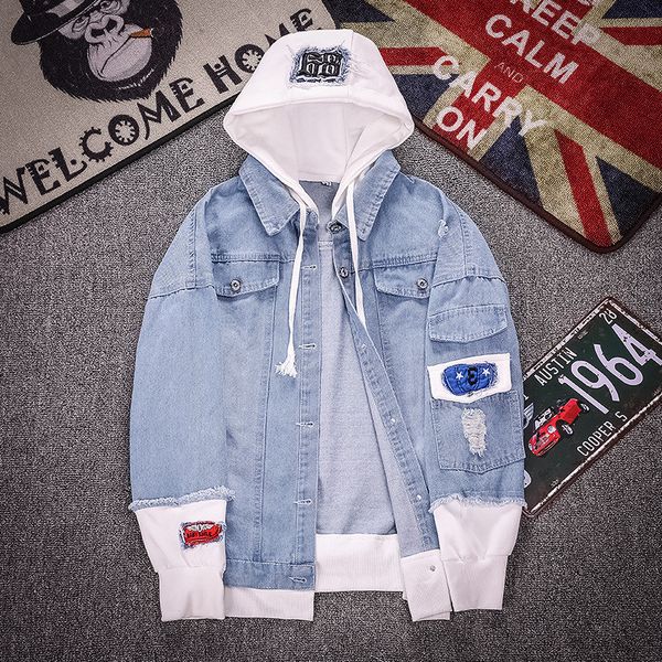 2019 new fashion men denim jackets streetwear retro jean hooded jacket men male forean style print windbreaker, Black;brown
2019 new fashion men denim jackets streetwear retro jean hooded jacket men male forean style print windbreaker, Black;brown