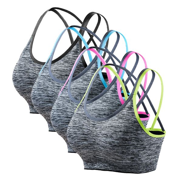women sports bra shake-proof single-speed outdoor running yoga underwear training fitness underwear, White;black
women sports bra shake-proof single-speed outdoor running yoga underwear training fitness underwear, White;black