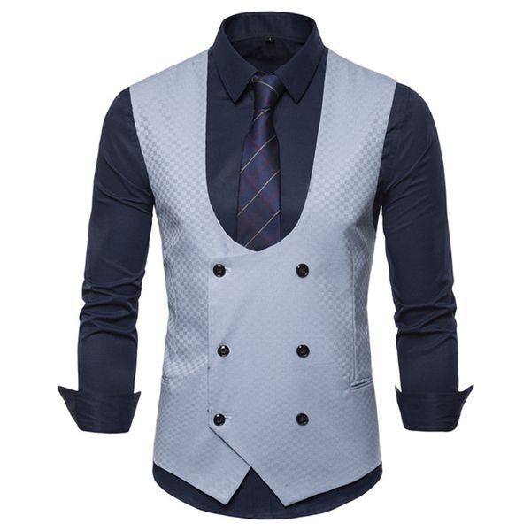 2019 brand suit vest men jacket sleeveless vintage tweed vest fashion spring autumn plus size waistcoat, Black;white
2019 brand suit vest men jacket sleeveless vintage tweed vest fashion spring autumn plus size waistcoat, Black;white