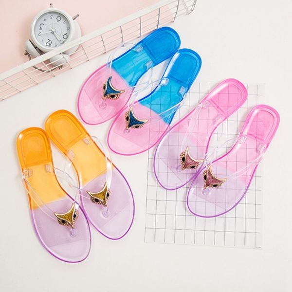 2019 latest fashion jelly crystal candy color summer designer sandals slip-on sandals wide flat slippers women's shoes, Black
2019 latest fashion jelly crystal candy color summer designer sandals slip-on sandals wide flat slippers women's shoes, Black