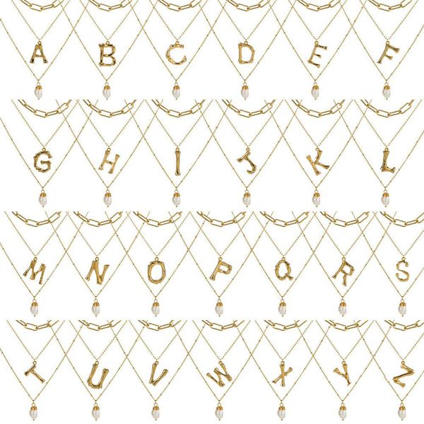 26 english letter multi-storey necklace natural pearl joker necklace woman gift, Silver
26 english letter multi-storey necklace natural pearl joker necklace woman gift, Silver