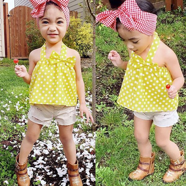 2019 summer infant baby girls sleeveless bow dot print boob tube clothes giacca smanicato ragazza dropshipping#by25, Blue
2019 summer infant baby girls sleeveless bow dot print boob tube clothes giacca smanicato ragazza dropshipping#by25, Blue