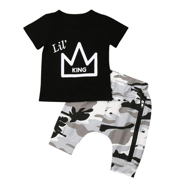 baby boy clothes 2 pcs kid letter printed t shirt +camouflage printed shorts outfits boy set summer casual ropa para niño, White
baby boy clothes 2 pcs kid letter printed t shirt +camouflage printed shorts outfits boy set summer casual ropa para niño, White
