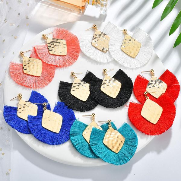 bohemian tassel earrings accessories europe and the united states geometric metal exaggerated fan earrings ladies retro ethnic earrings, Silver
bohemian tassel earrings accessories europe and the united states geometric metal exaggerated fan earrings ladies retro ethnic earrings, Silver