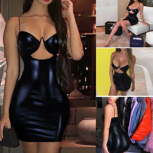 lady leather dress women push up faux leather wet look mini bodycon dress clubwear bandage evening party, Black;gray
lady leather dress women push up faux leather wet look mini bodycon dress clubwear bandage evening party, Black;gray