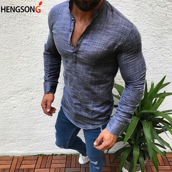 men v neck slim shirt plus size autumn casual button linen shirt formal pure color half open fashion long sleeve pullovers, White;black
men v neck slim shirt plus size autumn casual button linen shirt formal pure color half open fashion long sleeve pullovers, White;black