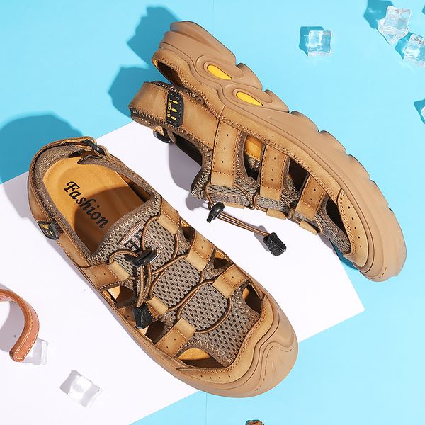 sandals casual man shoes big size 38-46 summer fashion men outdoor leather mesh beach breathable mens, Black
sandals casual man shoes big size 38-46 summer fashion men outdoor leather mesh beach breathable mens, Black