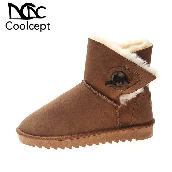 coolcept ankle boots for women round toe flat suede leather warm metal decoration slip on ladies footwear brown size 35-40, Black
coolcept ankle boots for women round toe flat suede leather warm metal decoration slip on ladies footwear brown size 35-40, Black