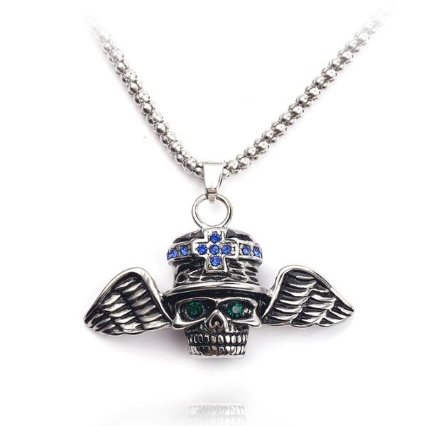 pendant necklaces wholesale alloy jewelry skull mens necklace women for man punk wing good detail choker, Silver
pendant necklaces wholesale alloy jewelry skull mens necklace women for man punk wing good detail choker, Silver
