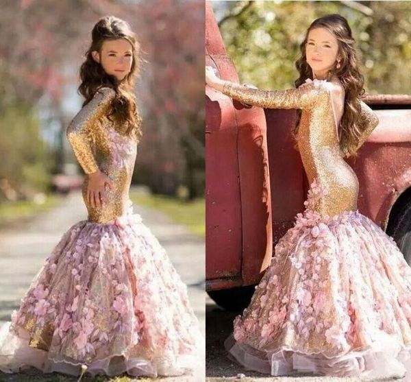 sparkly gold sequined sheer long sleeves mermiad flower gilr dress appliqued princess girl forma pageant dresses fg018, White;blue
sparkly gold sequined sheer long sleeves mermiad flower gilr dress appliqued princess girl forma pageant dresses fg018, White;blue