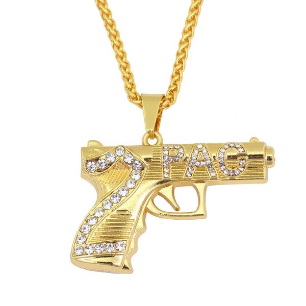pac gun diamonds pendant necklaces for men alloy rhinestones handgun luxury necklace stainless steel cuban chains jewelry, Silver
pac gun diamonds pendant necklaces for men alloy rhinestones handgun luxury necklace stainless steel cuban chains jewelry, Silver