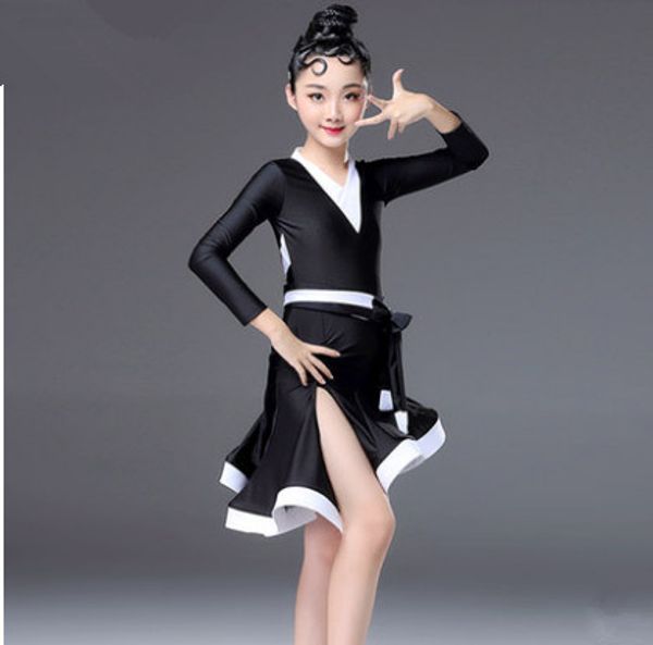 latin dance dress for girls fashion ballroom dancing dresses for kids dancewear children stage performance costumes, Black;red
latin dance dress for girls fashion ballroom dancing dresses for kids dancewear children stage performance costumes, Black;red