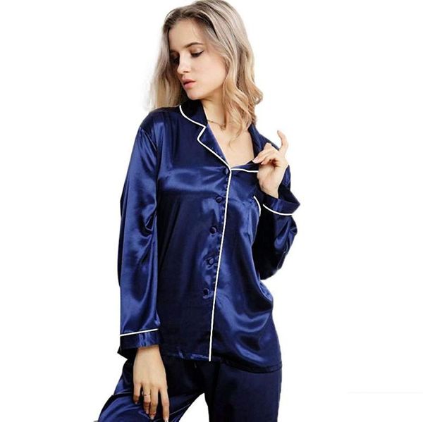 womenspajama sets sleepwear silk satin loungewear plus size spring autumn blouse pants long sleeve nightwear nightdress, Blue;gray
womenspajama sets sleepwear silk satin loungewear plus size spring autumn blouse pants long sleeve nightwear nightdress, Blue;gray