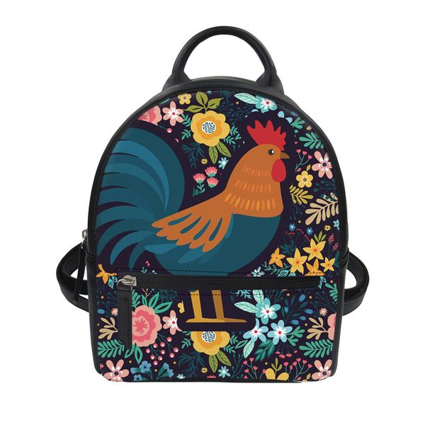 thikin cartoon chicken print backpacks teenage girls bags women pu leather small backpack female casual rucksack
thikin cartoon chicken print backpacks teenage girls bags women pu leather small backpack female casual rucksack