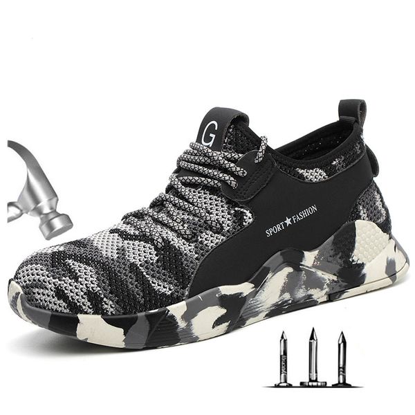 men's fashion outdoor breathable steel toe anti smash protective work shoes men puncture proof safety shoes anti-slip, Black
men's fashion outdoor breathable steel toe anti smash protective work shoes men puncture proof safety shoes anti-slip, Black
