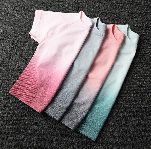 women seamless short sleeve sports yoga shirts female gym sports running shirts fitness high waist tank, White;red
women seamless short sleeve sports yoga shirts female gym sports running shirts fitness high waist tank, White;red
