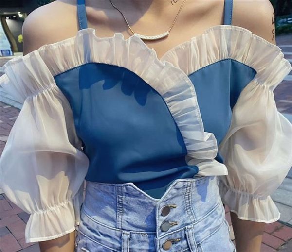 short puff sleeve ruffles blouse women stretchy slim elegant shirts girls patchwork summer chiffon chic blouses for woman, White
short puff sleeve ruffles blouse women stretchy slim elegant shirts girls patchwork summer chiffon chic blouses for woman, White
