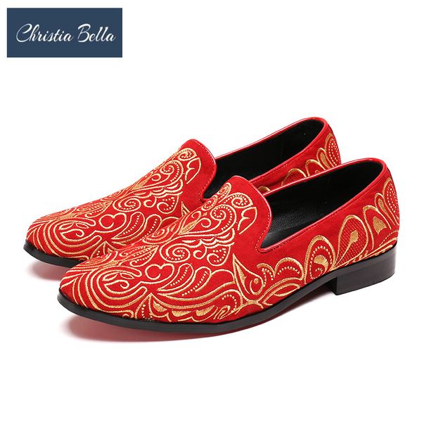 christia bella new fashion suede leather men loafers big size embroidery metal pointed toe slip on formal party dress shoes, Black
christia bella new fashion suede leather men loafers big size embroidery metal pointed toe slip on formal party dress shoes, Black