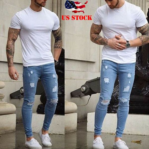 goocheer 2019 arrivals fashion men's long straight leg slim fit casual hole strech denim pants skinny jeans clubwear, Blue
goocheer 2019 arrivals fashion men's long straight leg slim fit casual hole strech denim pants skinny jeans clubwear, Blue