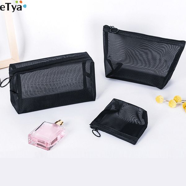 women transparent black mesh cosmetic bag travel function makeup pouch case zipper oiletry beauty storage pouch organizer
women transparent black mesh cosmetic bag travel function makeup pouch case zipper oiletry beauty storage pouch organizer