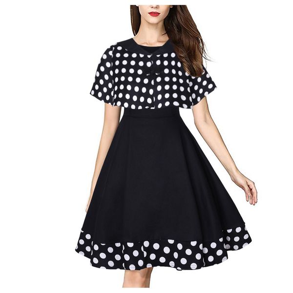 new arrival dresses women vintage winter autumn black fit and swing party dress with cloak bayan elbiseler, Black;gray
new arrival dresses women vintage winter autumn black fit and swing party dress with cloak bayan elbiseler, Black;gray