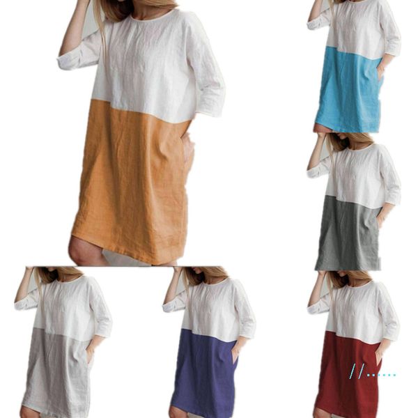 plus size women cotton linen summer dress casual patchwork 1/2 sleeved t-shirt dress oversize loose pockets tunic dress s-5xl c43001, White
plus size women cotton linen summer dress casual patchwork 1/2 sleeved t-shirt dress oversize loose pockets tunic dress s-5xl c43001, White