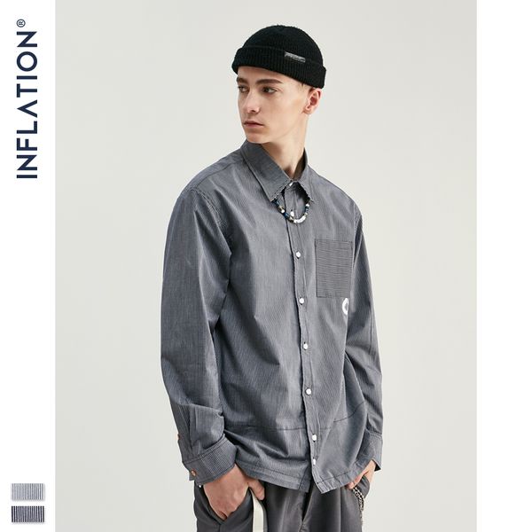 inflation 2020 autumn men casual striped shirt loose hip hop printed shirt men long sleeve drawstring hem shirts for 9289w, White;black
inflation 2020 autumn men casual striped shirt loose hip hop printed shirt men long sleeve drawstring hem shirts for 9289w, White;black