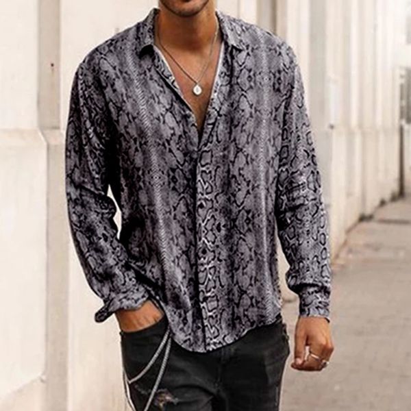 men's casual shirts 2021 fashion printed shirt men long sleeve lapel neck streetwear, White;black
men's casual shirts 2021 fashion printed shirt men long sleeve lapel neck streetwear, White;black