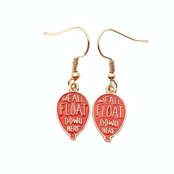we all float down here pennywise stephen king's it movie jewelry horrible soft enamel drop earrings, Silver
we all float down here pennywise stephen king's it movie jewelry horrible soft enamel drop earrings, Silver