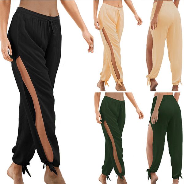 wantmove 2019 new summer women trousers high split hollow out ankle strap loose casual plus size women trouser wm750, Black;white
wantmove 2019 new summer women trousers high split hollow out ankle strap loose casual plus size women trouser wm750, Black;white