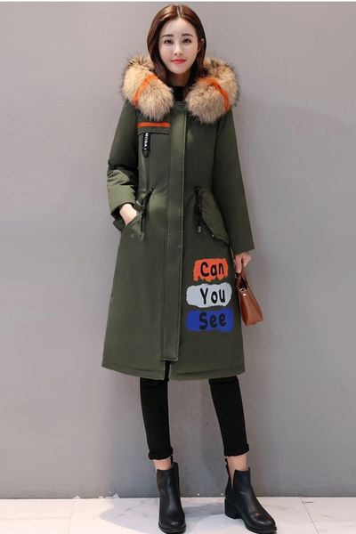 women winter warm stick hooded cotton padded long parka wadded jacket two side wear adjustable waist color real fur collar, Black
women winter warm stick hooded cotton padded long parka wadded jacket two side wear adjustable waist color real fur collar, Black