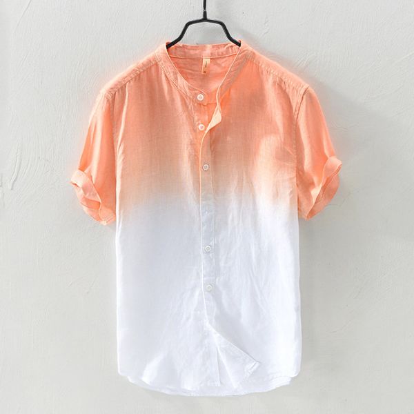 men clothes 2019 fashion mens shirts casual slim fit digital gradient printed cotton and linen men dress shirts short sleeve, White;black
men clothes 2019 fashion mens shirts casual slim fit digital gradient printed cotton and linen men dress shirts short sleeve, White;black