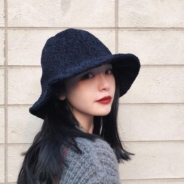 11.11 winter fashion bucket hats women men brim warm woolen bucket hat cap fisherman hat wild ruffled hats, Blue;gray
11.11 winter fashion bucket hats women men brim warm woolen bucket hat cap fisherman hat wild ruffled hats, Blue;gray