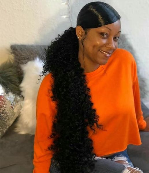 drawstring ponytail curly hair extensions 100% real human hair ponytail human hair extension 10-24 inches clip in pony tail 160g, Black 
drawstring ponytail curly hair extensions 100% real human hair ponytail human hair extension 10-24 inches clip in pony tail 160g, Black