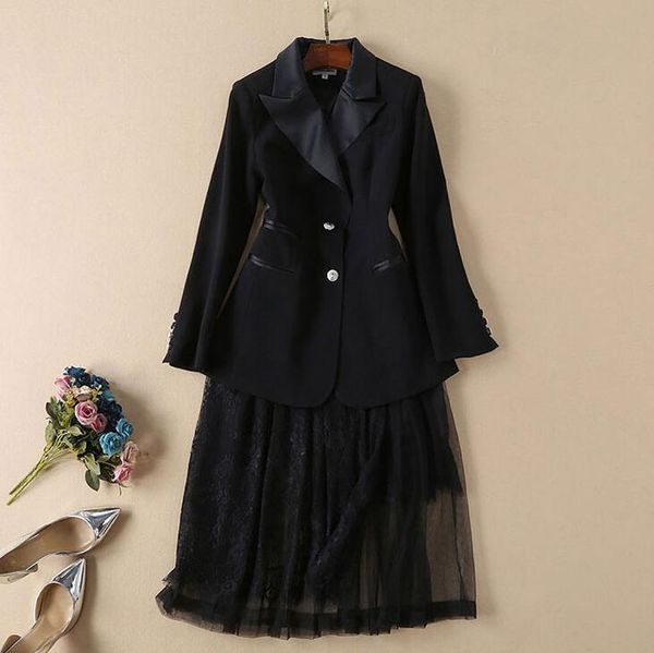 elegant suits 2 piece set office lady business work wear blazer suit jacket + lace dress ladies uniform outfits plus size, White;black
elegant suits 2 piece set office lady business work wear blazer suit jacket + lace dress ladies uniform outfits plus size, White;black
