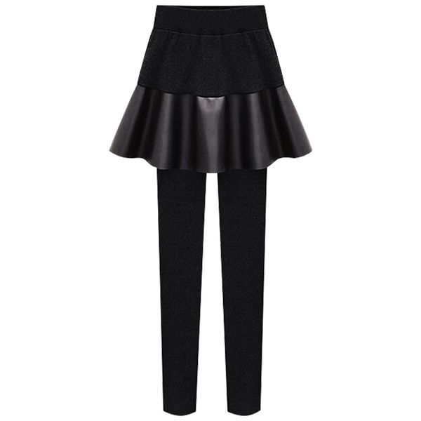 winter 6xl fake two pieces pu skirt pencil pants skinny women knit velvet elastic waist keep warm pants, Blue
winter 6xl fake two pieces pu skirt pencil pants skinny women knit velvet elastic waist keep warm pants, Blue