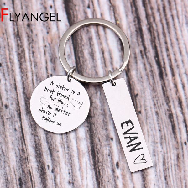 1 set sisters gift name customized key chains friends keyring distance friendship souvenir jewelry bag charm accessories, Silver
1 set sisters gift name customized key chains friends keyring distance friendship souvenir jewelry bag charm accessories, Silver