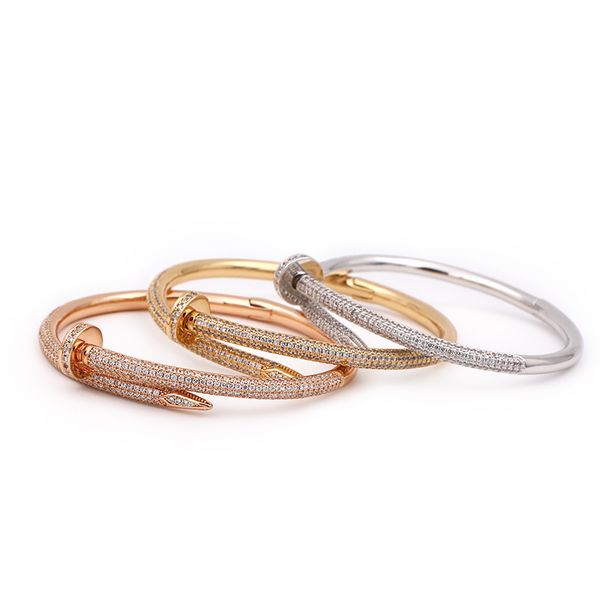 shoulala source factory sells 18k gold plated nail bracelet rose gold full diamond bracelet ladys jewelry
shoulala source factory sells 18k gold plated nail bracelet rose gold full diamond bracelet ladys jewelry