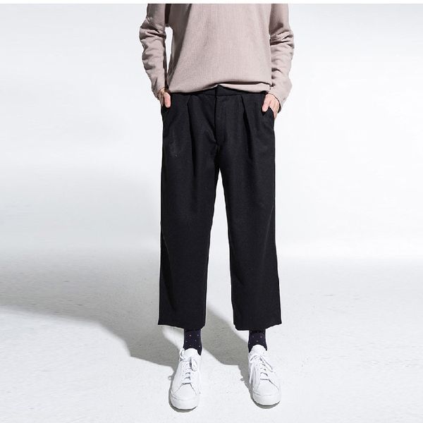 27-44 new 2019 men's clothing hair stylist fashion gentlemen's british woolen casual wide leg pants plus size singer costumes, Black
27-44 new 2019 men's clothing hair stylist fashion gentlemen's british woolen casual wide leg pants plus size singer costumes, Black