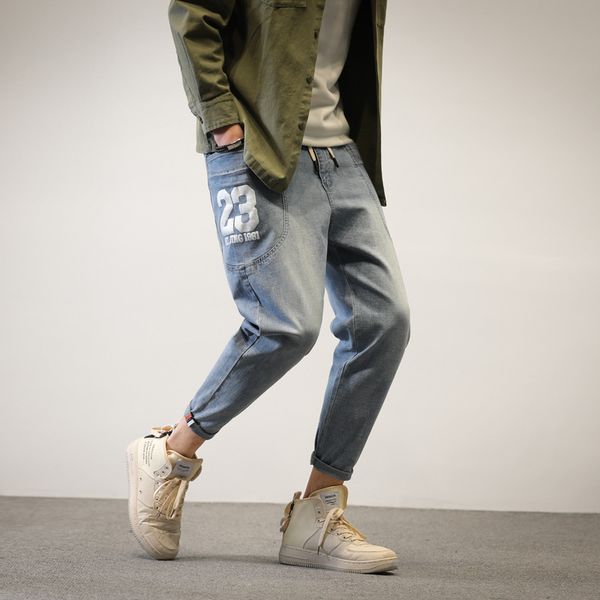 autumn jeans men fashion casual large size denim pants 2019 new man drawstring loose pocket letter streetwear denim trousers, Blue
autumn jeans men fashion casual large size denim pants 2019 new man drawstring loose pocket letter streetwear denim trousers, Blue
